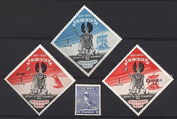 Local stamps from Lundy