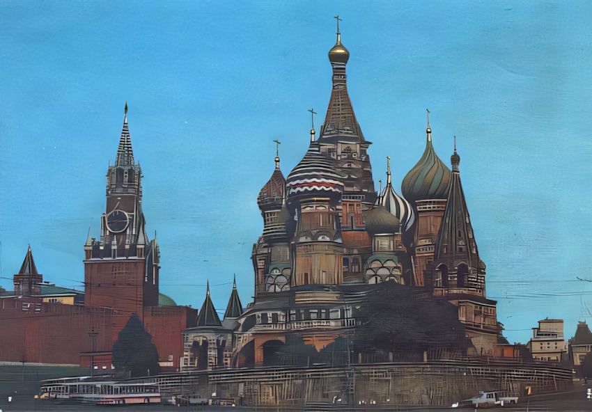 An old and vintage Russian postcard