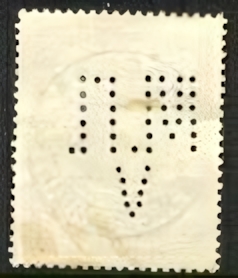 Backside stamp of a perfin from Russia
