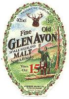 Glen Avon whisky label from Glen Avon