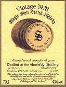 Vintage 1978 whisky label