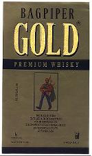 Bagpiper GOLD whisky label